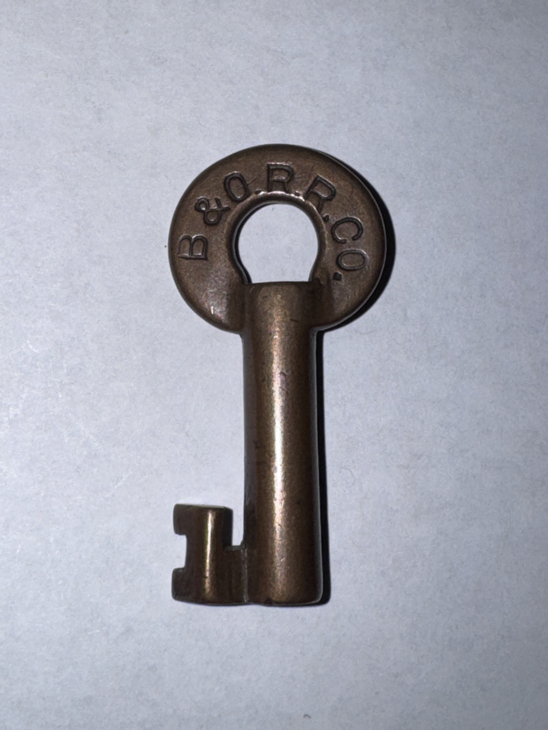 Baltimore & Ohio Slaymaker (straight) – Slaymaker Lock Co. Brass Switch Key B&O