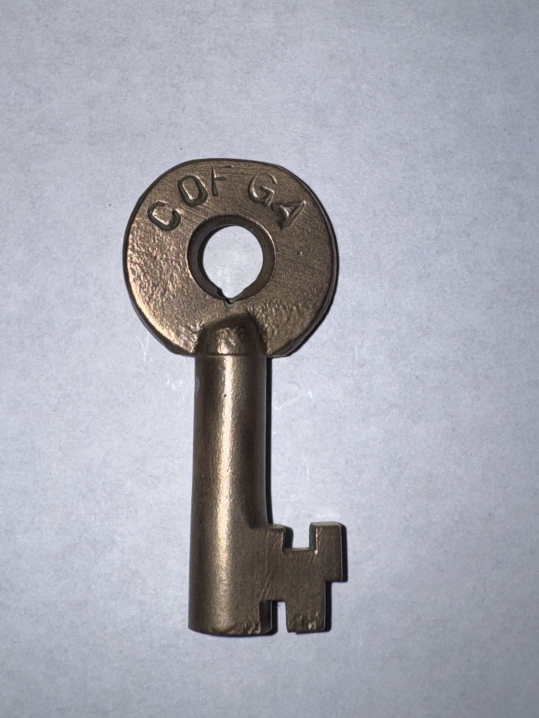 Central of Georgia Railroad Adlake (straight) Brass Switch Key CG