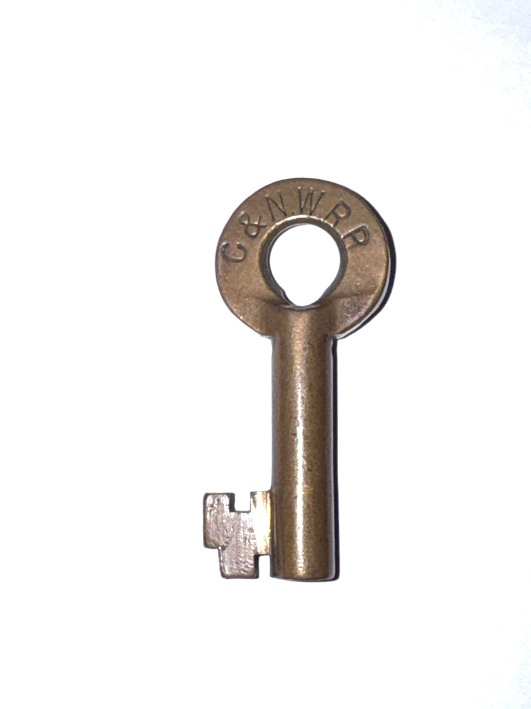 Chicago and North Western Railroad Wilson [“W”] Bohannan Co. Brass Switch Key C&NWRR