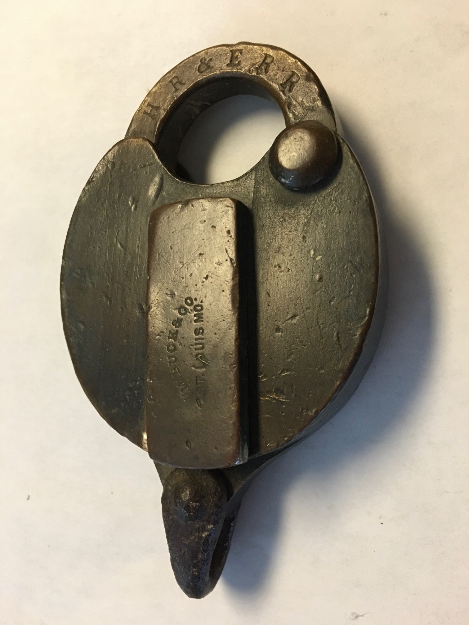 Havana Rantoul & Eastern RR M. M. Buck & Co. Brass Car Seal HR&ERR