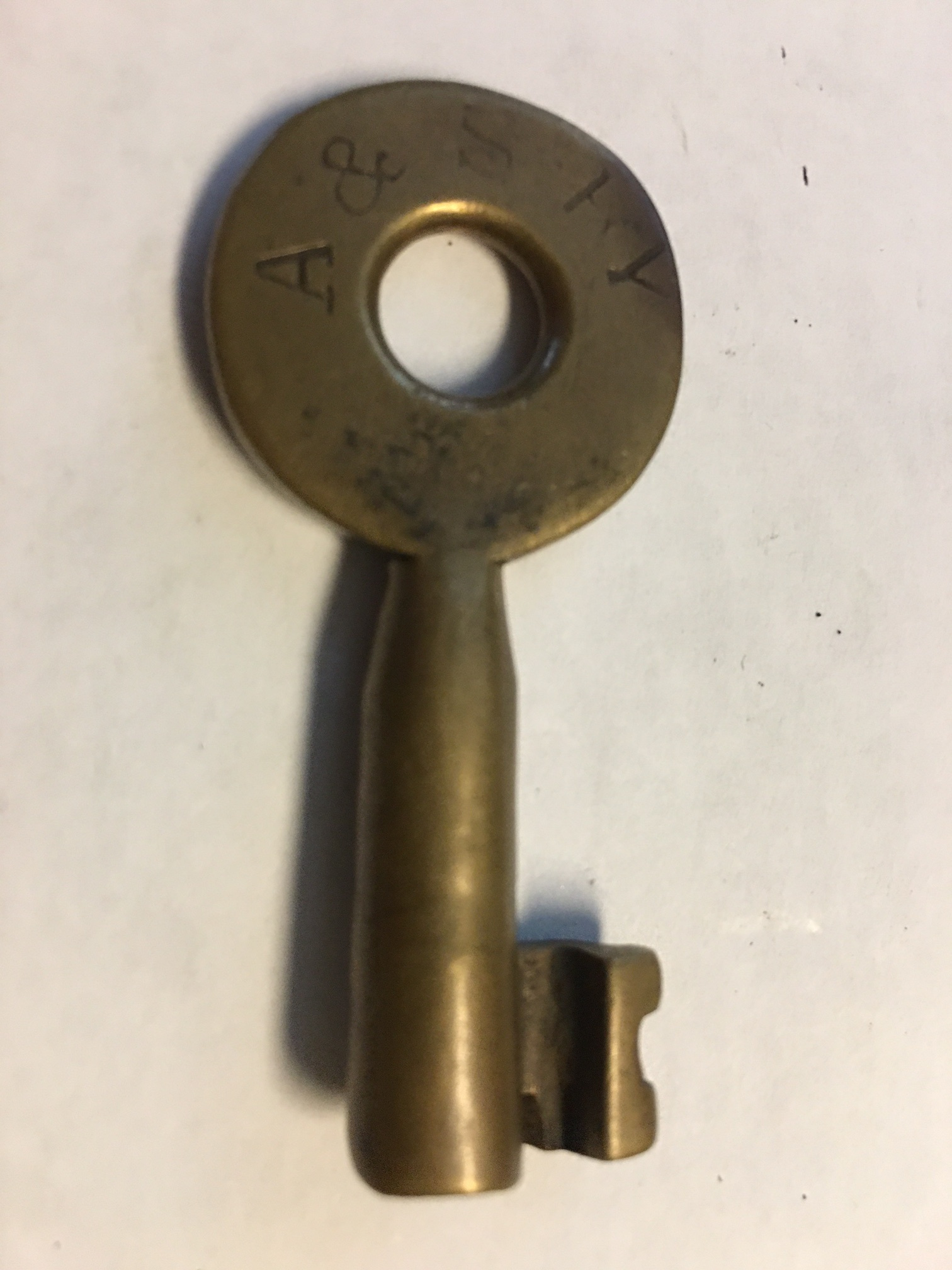 Alton & Southern RY Handlan-Buck Mfg. Co. Brass Switch Key A&SRY