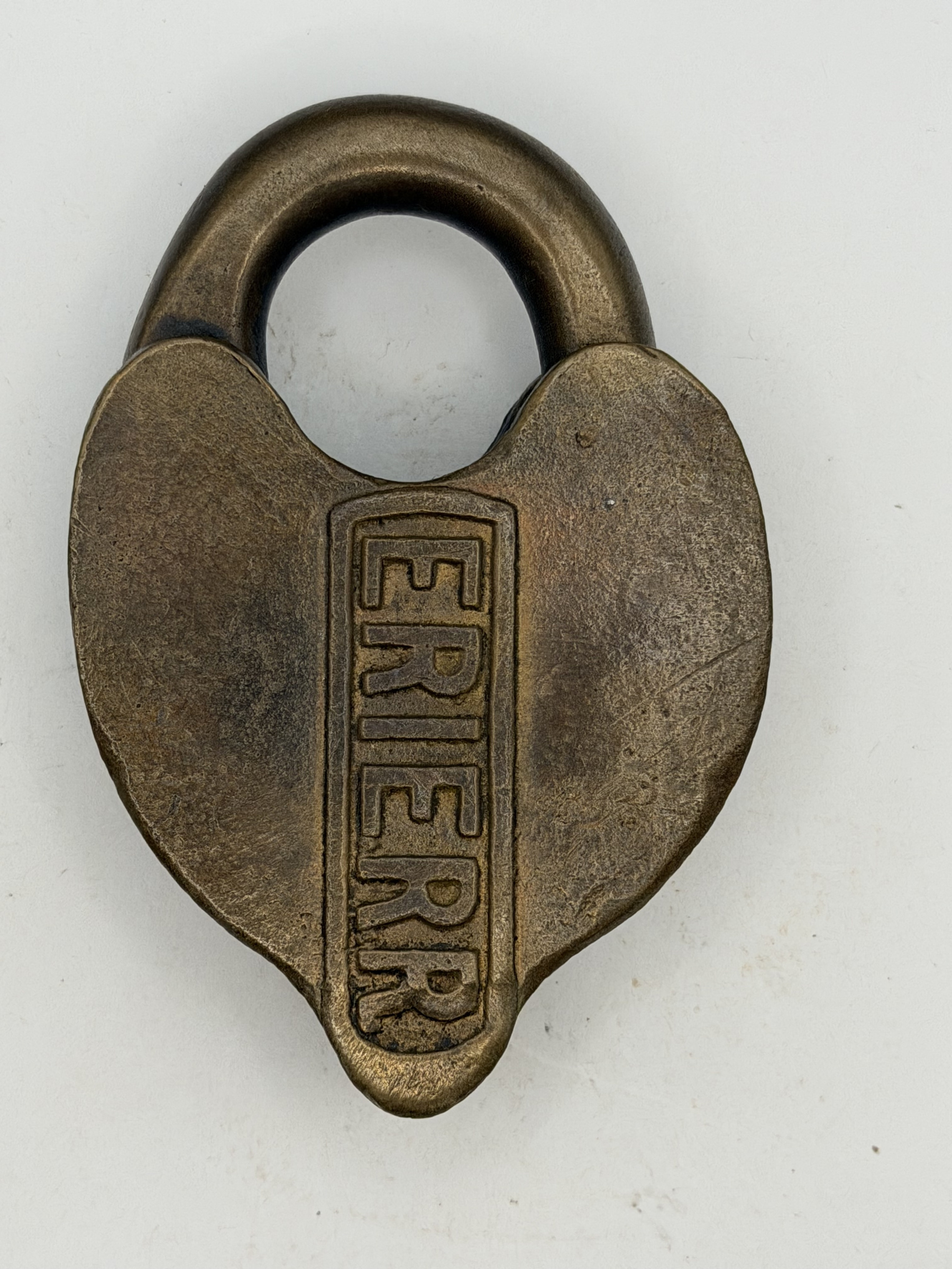 Erie Railroad E. T. Fraim Lock Co. Brass Unknown E RR