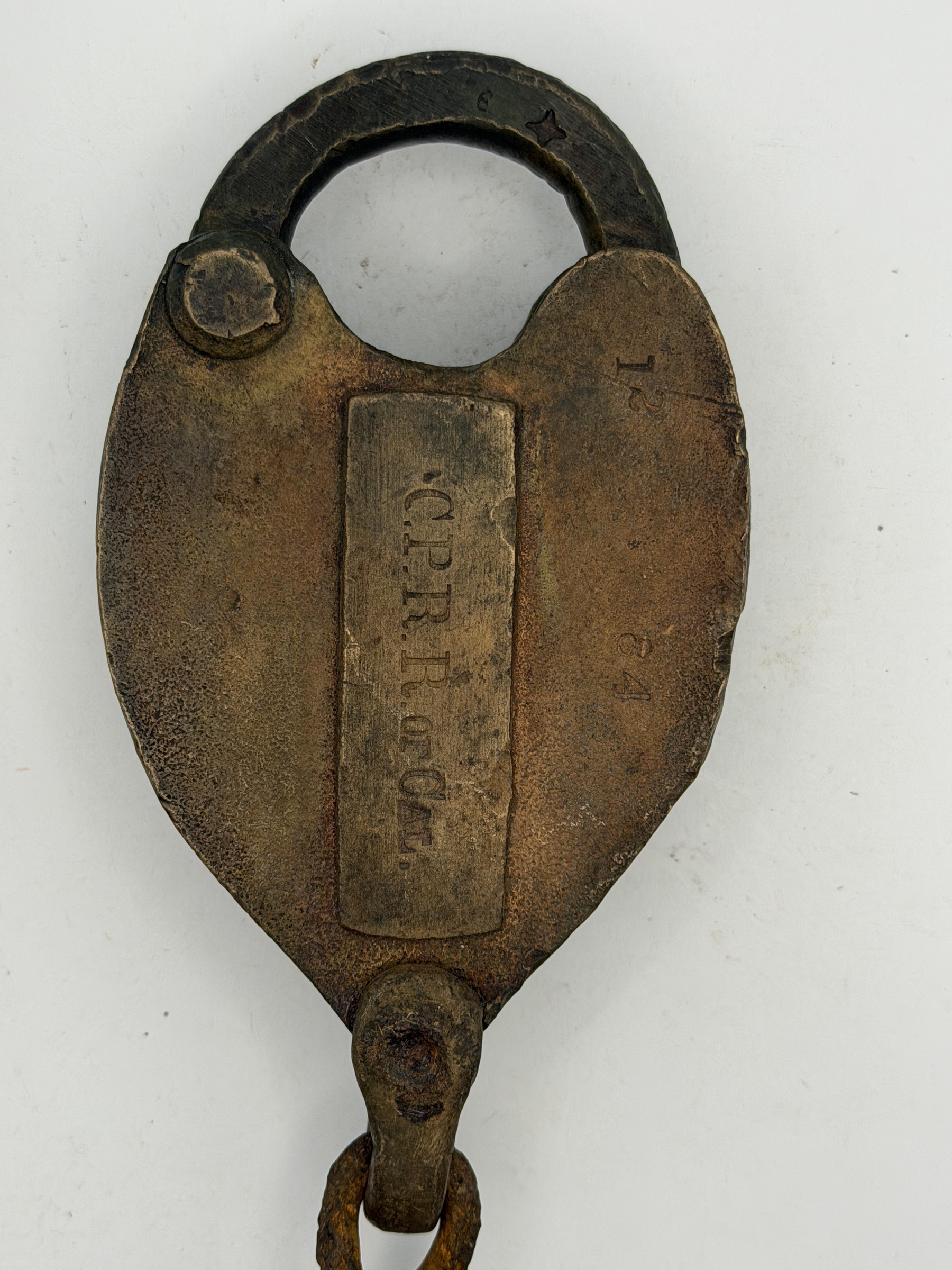 Central Pacific Railroad of California No hallmark Brass Unknown CPRROFCAL
