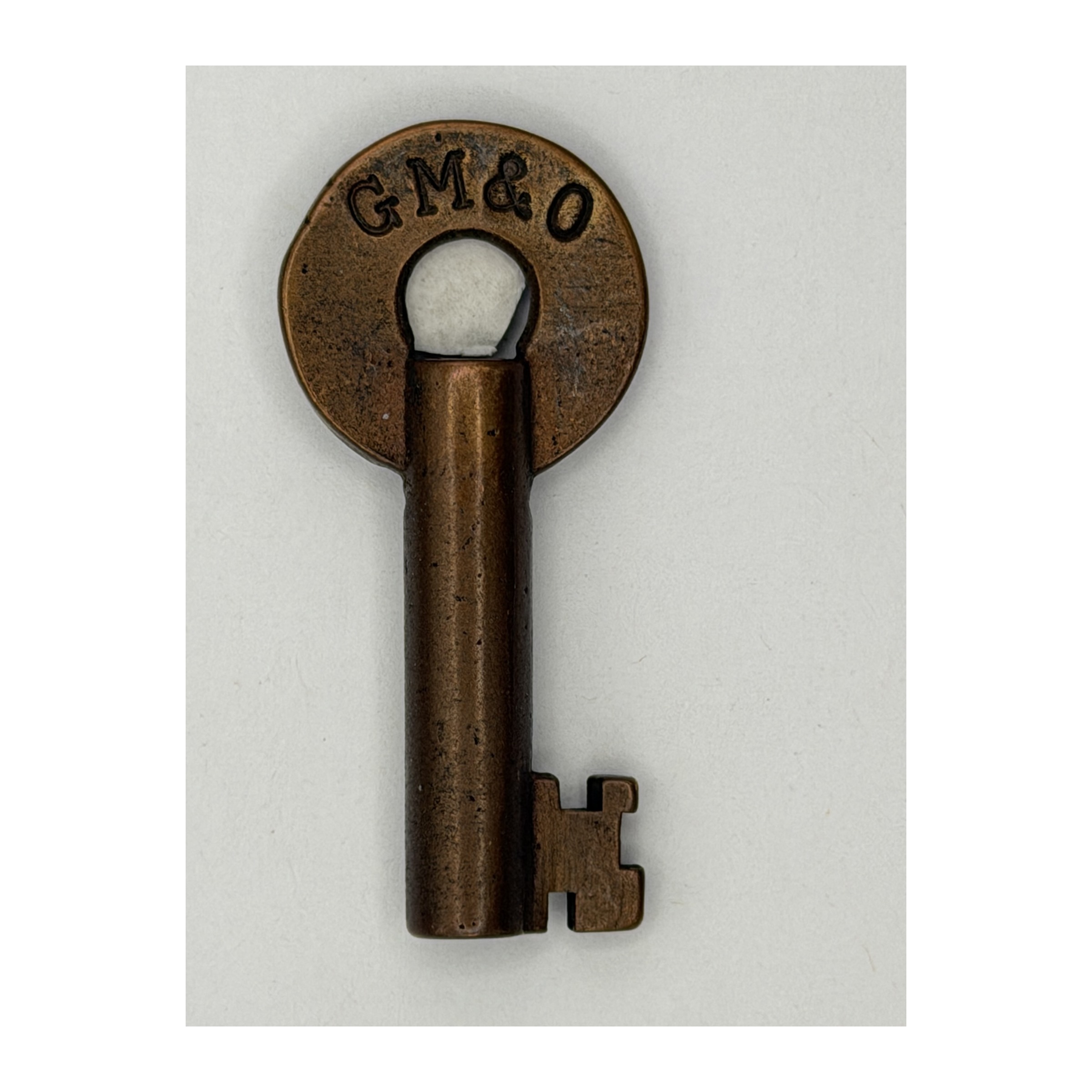 Gulf Mobile and Ohio Slaymaker (straight) – Slaymaker Lock Co. Brass Passenger Station Key GM&O