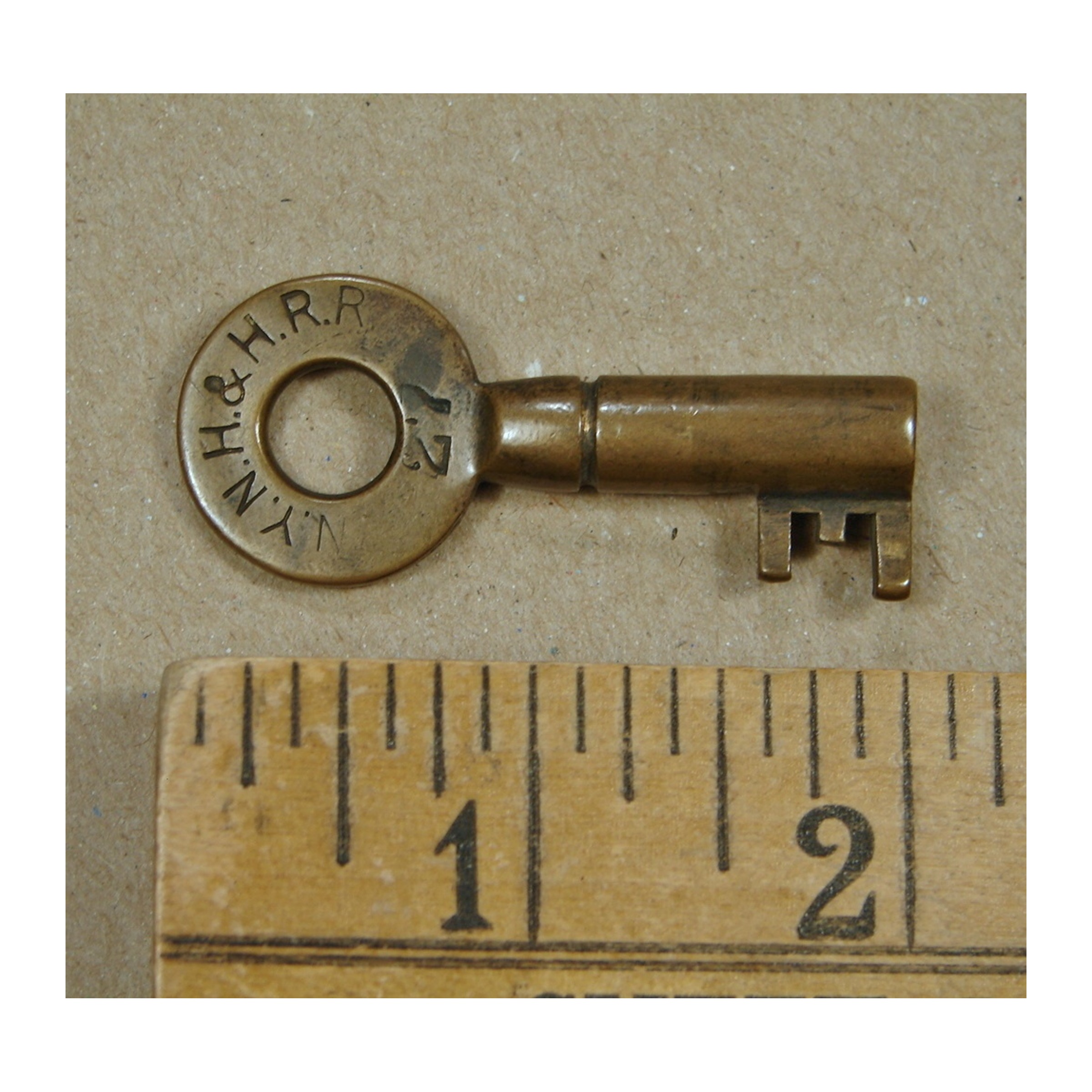 New York, New Haven & Hartford Eagle Lock Co. Brass Switch Key NYNH&HRR