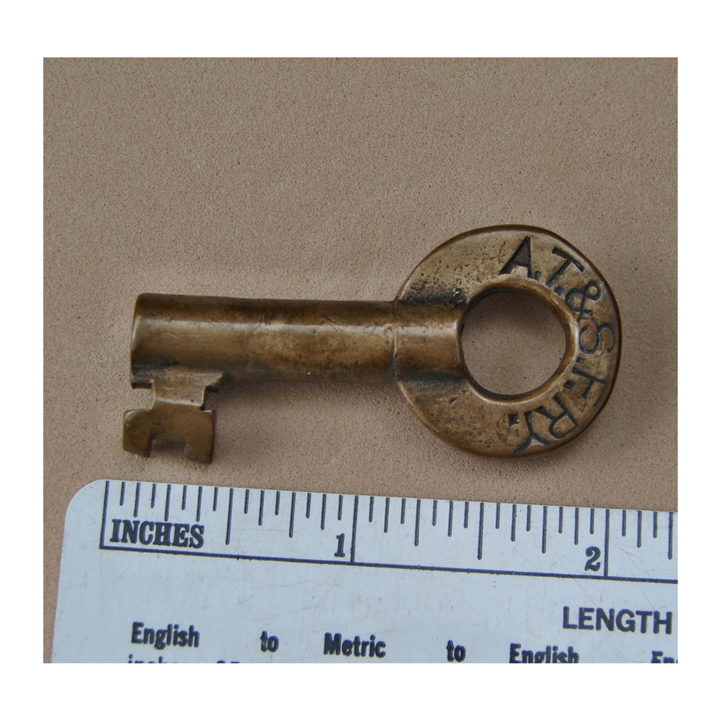 Atchison Topeka & Santa Fe Adlake (straight) Brass Switch AT&SFRY