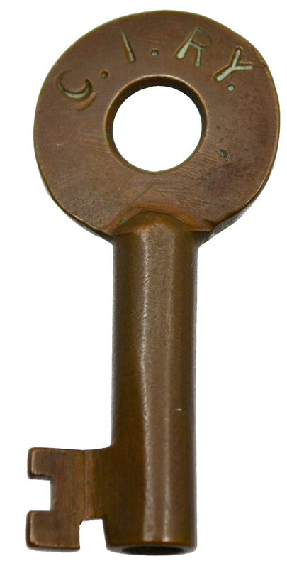 Central Indiana Ry A&W shown in oval hallmark Brass Switch CI RY