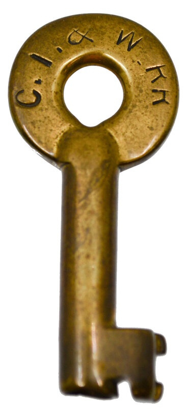Cincinnati Indiana & Western A&W shown in oval hallmark Brass Switch CI & W RR