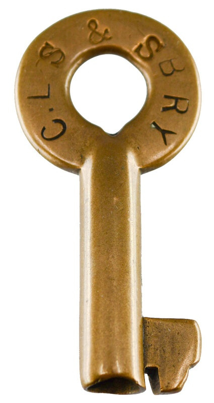 Chicago Lake Shore & South Bend A&W in oval hallmark Brass Switch CLS&SB RR