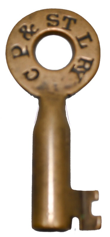 Chicago Peoria & St Louis MM Buck Brass Switch CP&STL RY