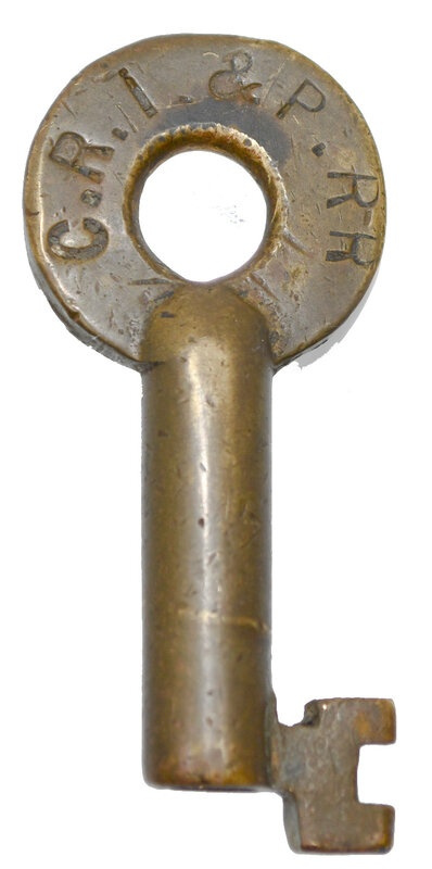 Chicago Rock Island & Pacific A&W shown in oval hallmark Brass CRI&P RR