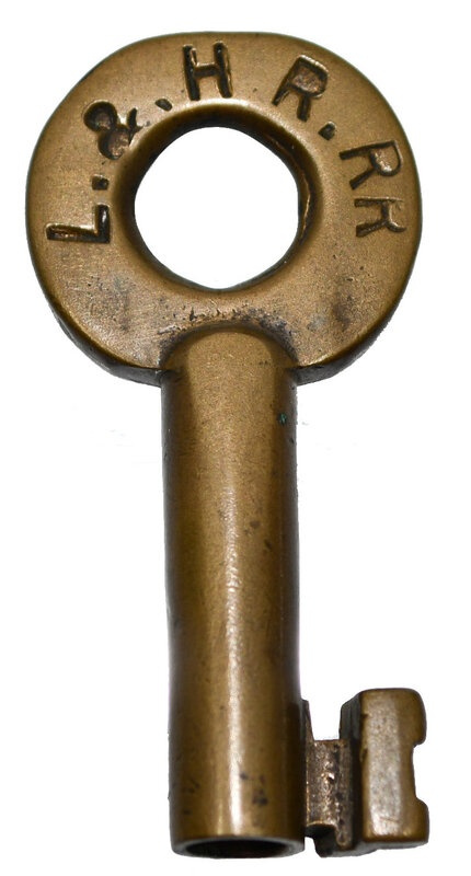 Lehigh & Hudson River A&W shown in oval hallmark Brass Switch L&HR