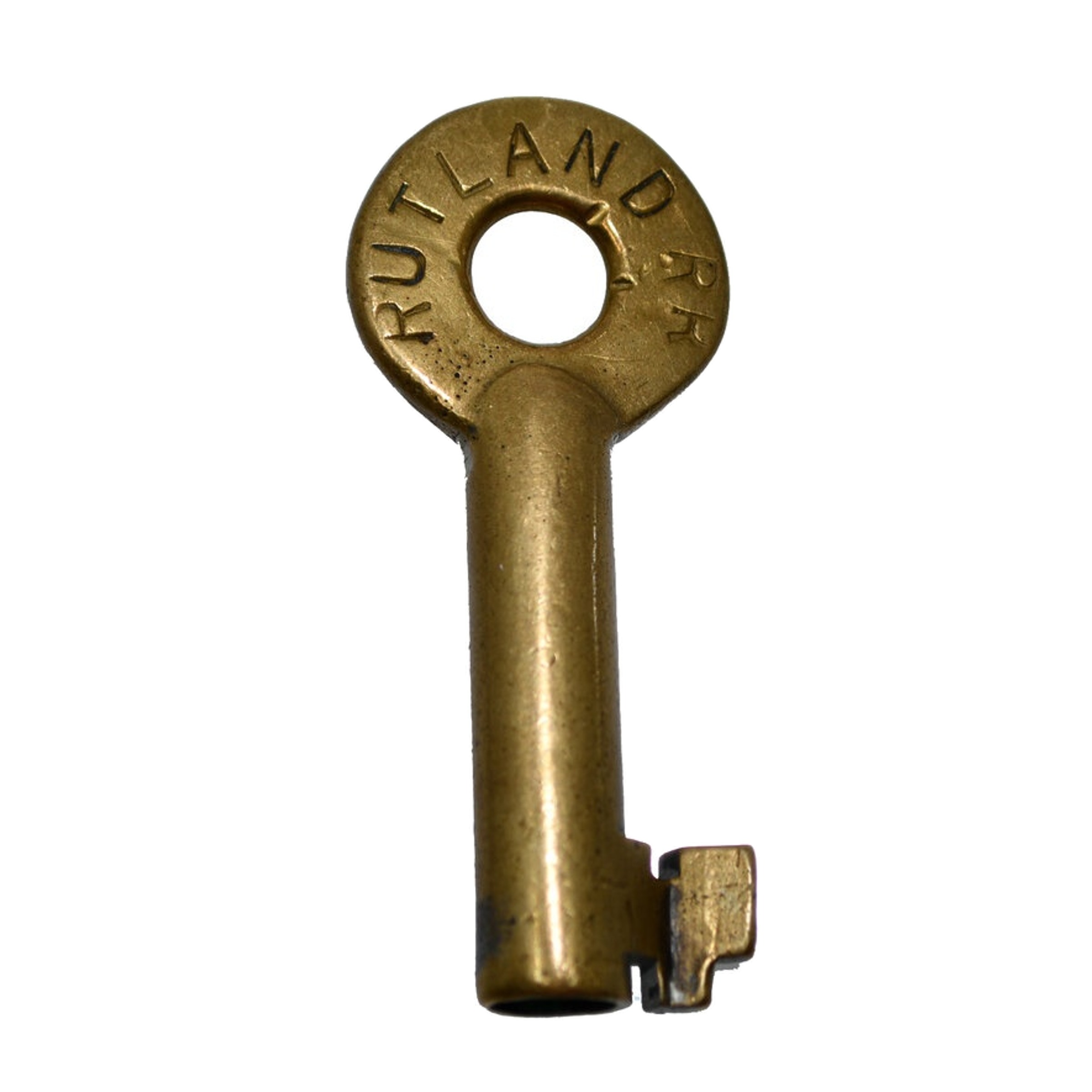 A&W shown in hexagon hallmark Brass Switch RUTLAND RR