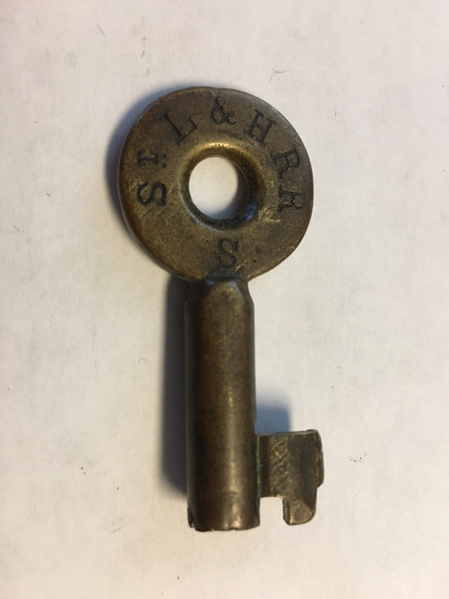 St Louis & Hannibal RR No hallmark Brass Switch Key STL&HRR