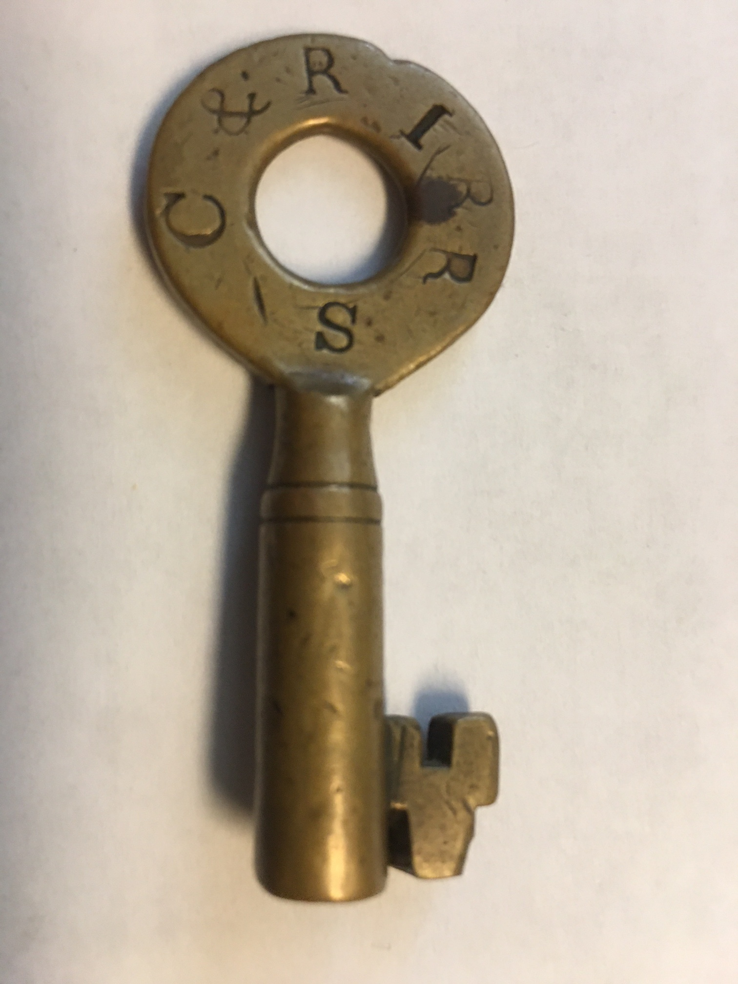 Chicago & Rock Island RR No hallmark Brass Switch Key C&RIRR