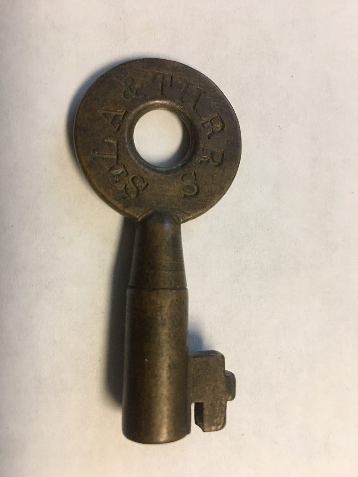 St Louis Alton & Terre Haute RR Taulman Brass Switch Key STLA&THRR