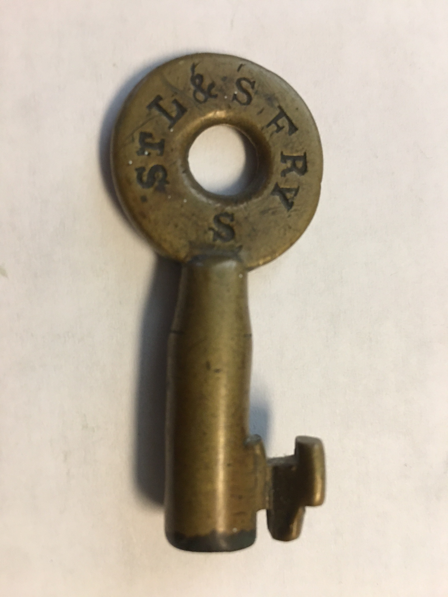 St Louis & San Francisco RY Ritchie & Sons Brass Switch Key STL&SFRY