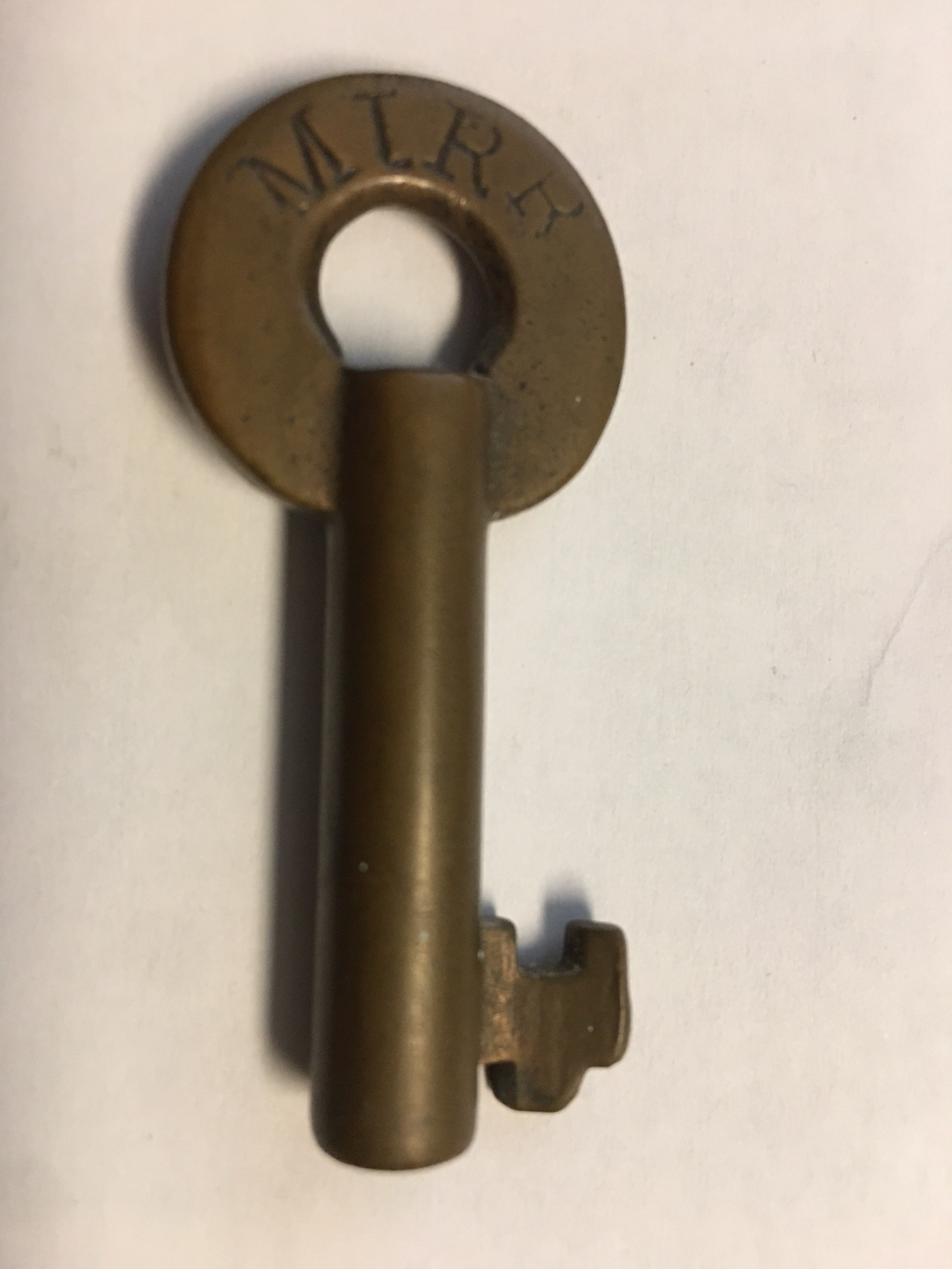 Missouri-Illinois RR Fraim-Slaymaker [“F-S”] Hardware Co. Brass Switch Key MIRR