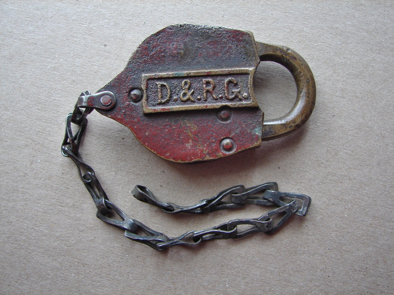 Denver & Rio Grande Slaymaker (large logo cast in oval panel) Brass D&RG