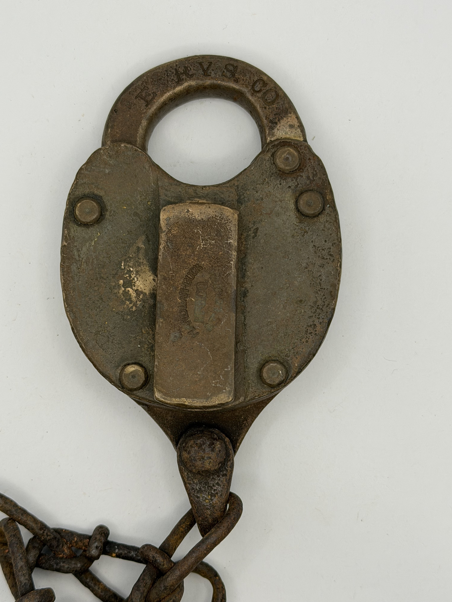 Evansville Railways Company Handlan-Buck Mfg. Co. Brass Switch Key ERYSCO
