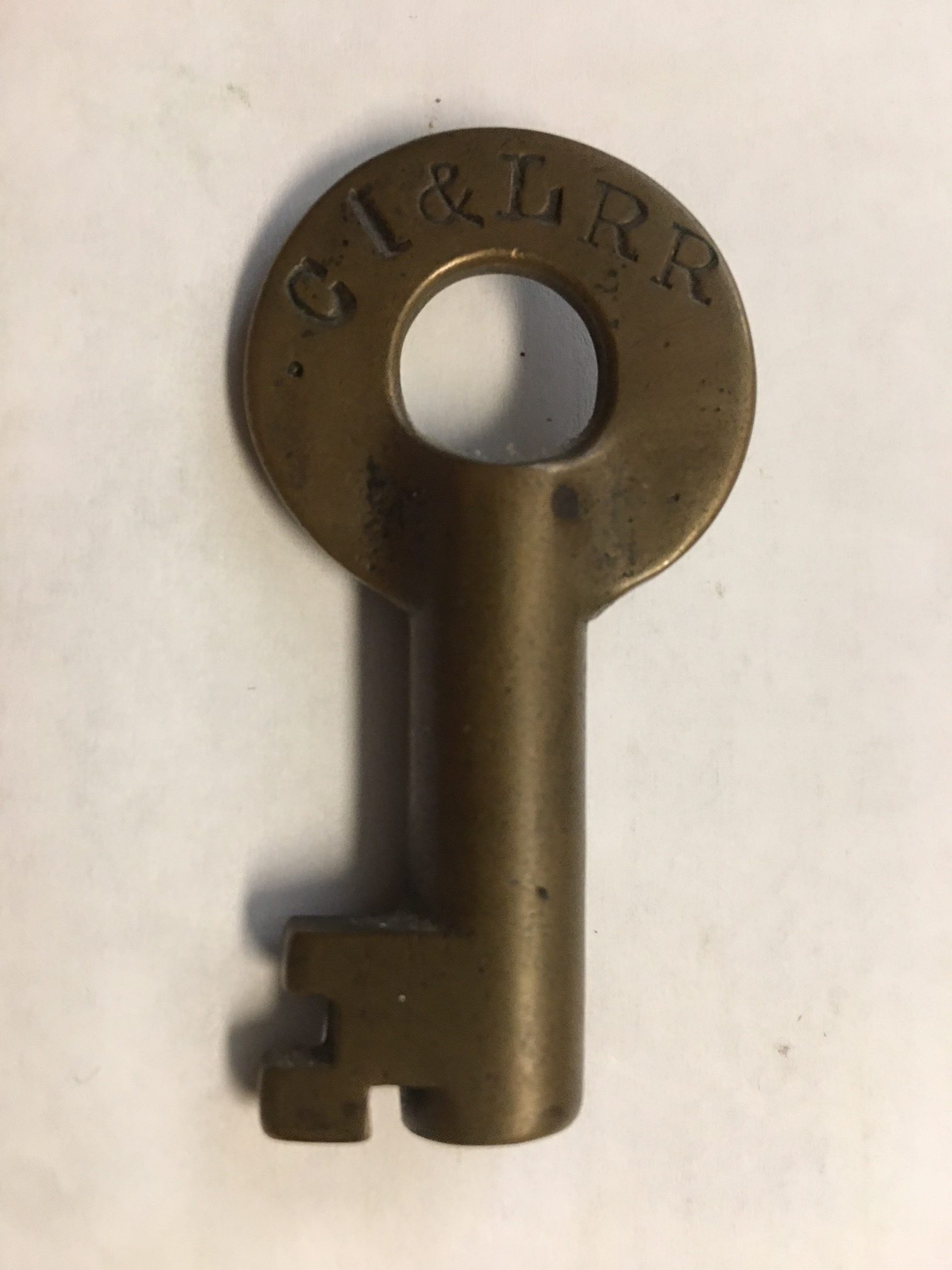 Chicago Indianapolis & Louisville RR Fraim (Keystone) Brass Switch Key CI&LRR