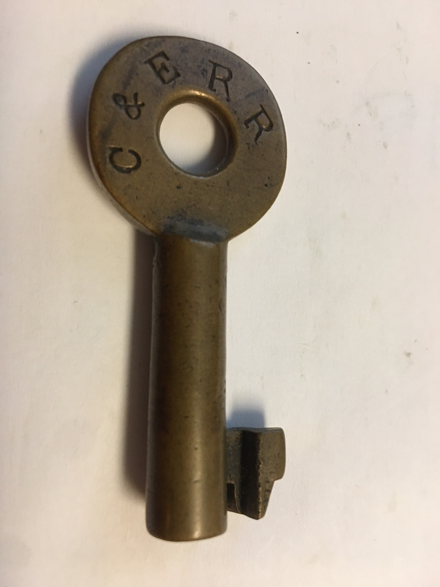 Chicago & Erie RR No hallmark Brass Switch Key C&ERR