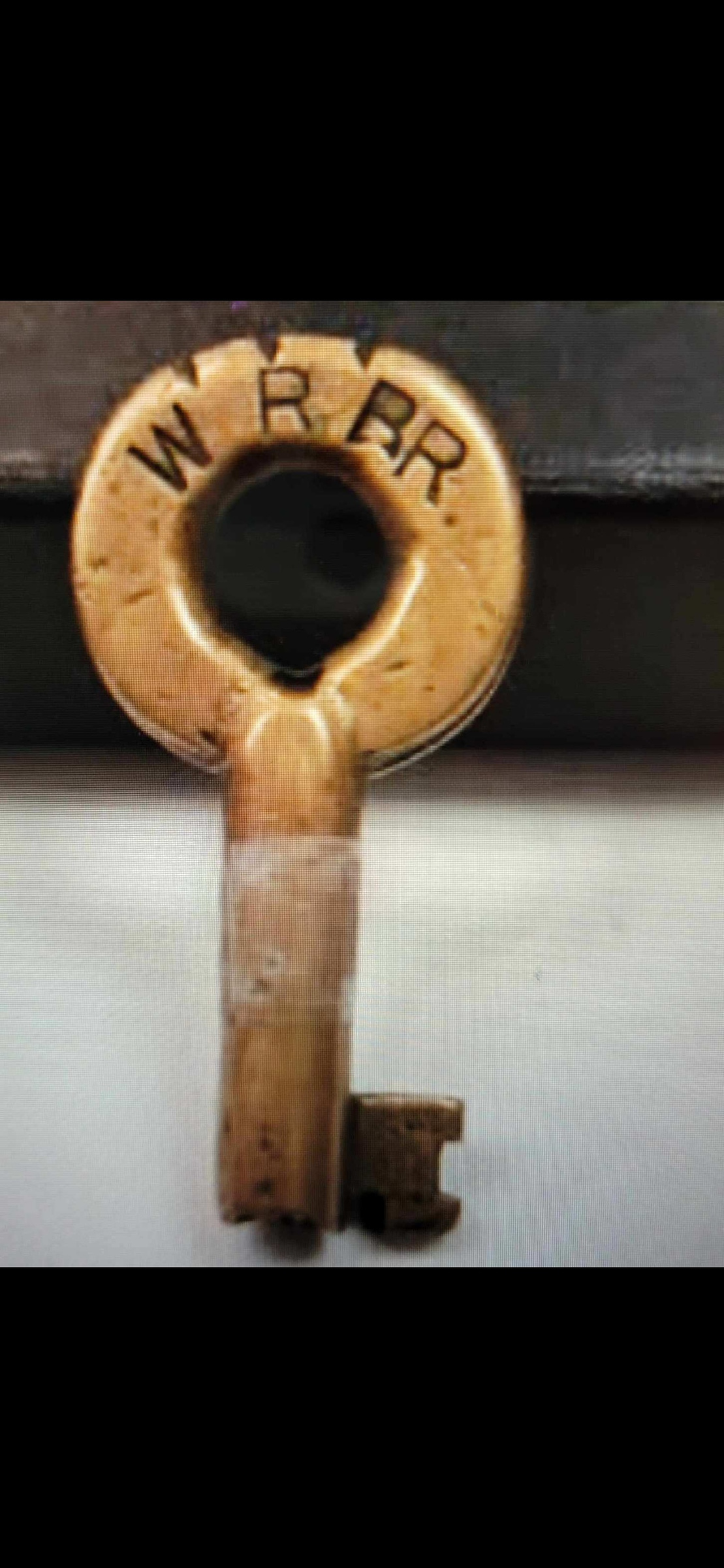 Wood River Branch Railroad Adams & Westlake (oval) Brass Switch Key