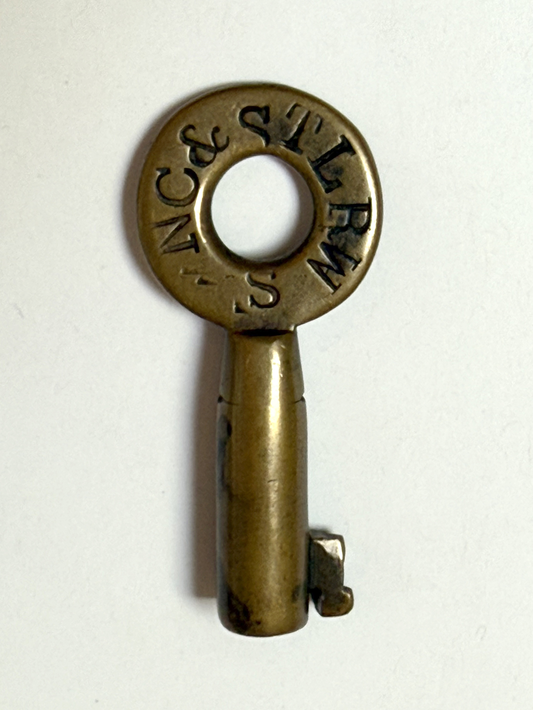 Nashville, Chattanooga and St. Louis Railway Geo. B. Bahr & Co. Brass Switch Key NC&STLRW