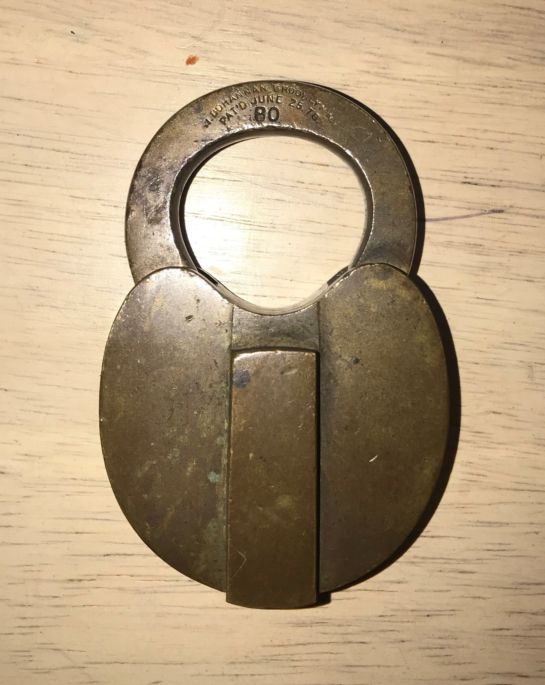 Old Colony Railroad Wilson [“W”] Bohannan Co. Brass Unknown