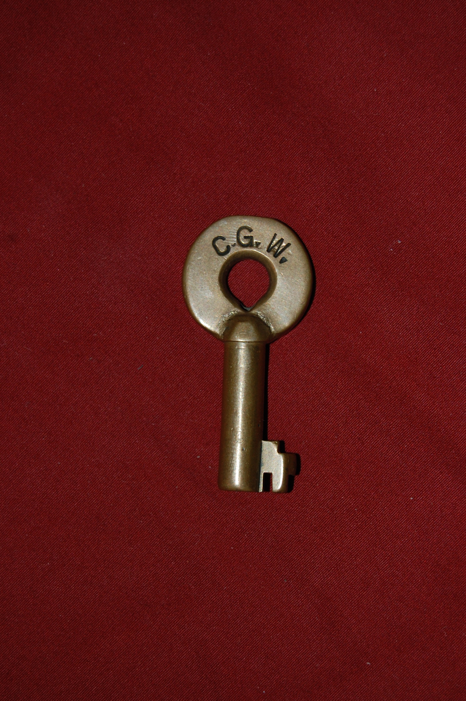 Chicago Great Western Railroad Adlake (straight) Brass Switch Key
