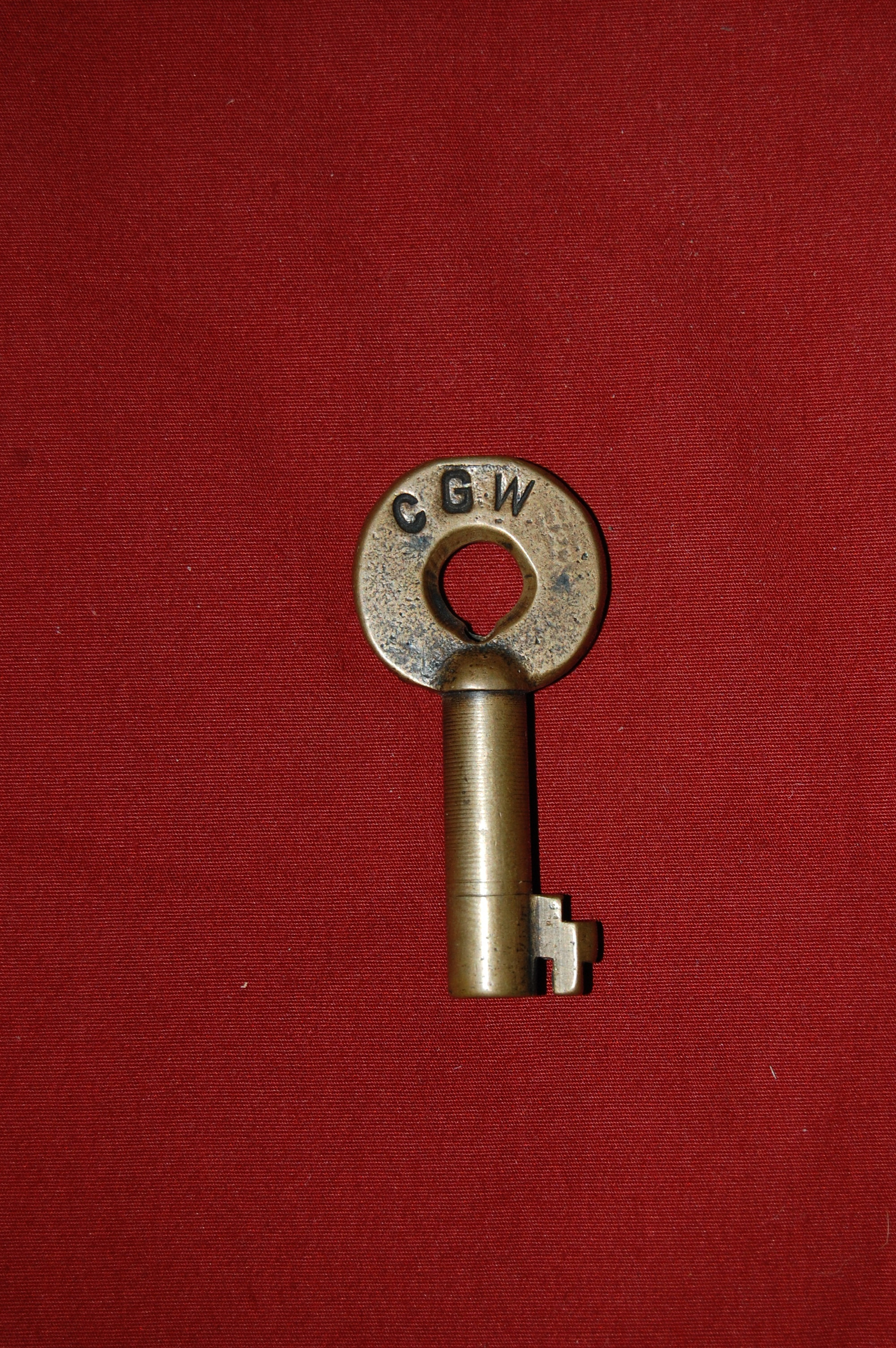 Chicago Great Western Railroad Adlake (straight) Brass Switch Key
