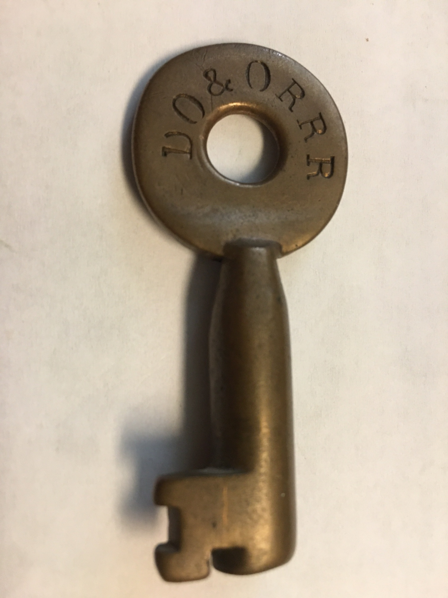 Danville Olney & Ohio River RR M. M. Buck & Co. Brass Switch Key DO&ORRR