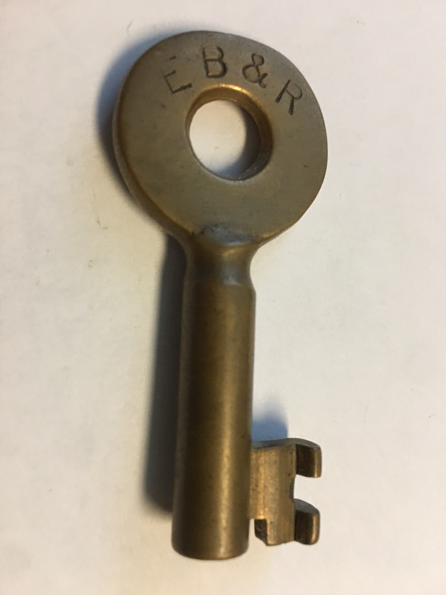 Elgin Belvidere & Rockford RY No hallmark Brass Switch Key EB&R