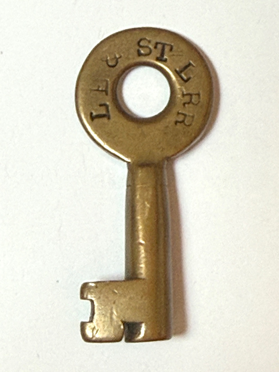Louisville, Evansville & St. Louis Railroad No hallmark Brass Switch Key LE&STLRR