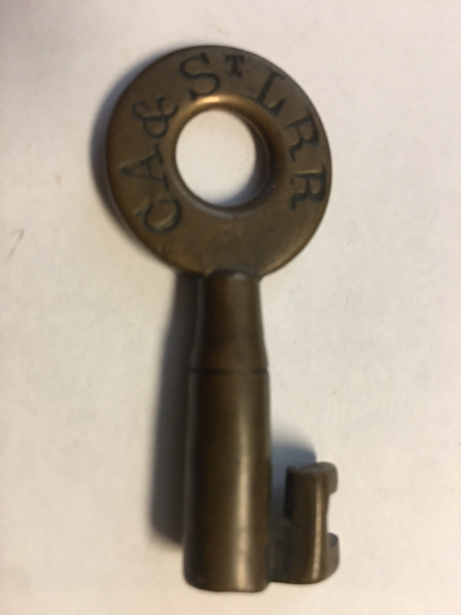 Chicago Alton & St Louis RR S. C. Thomson Brass Switch Key CA&STLRR