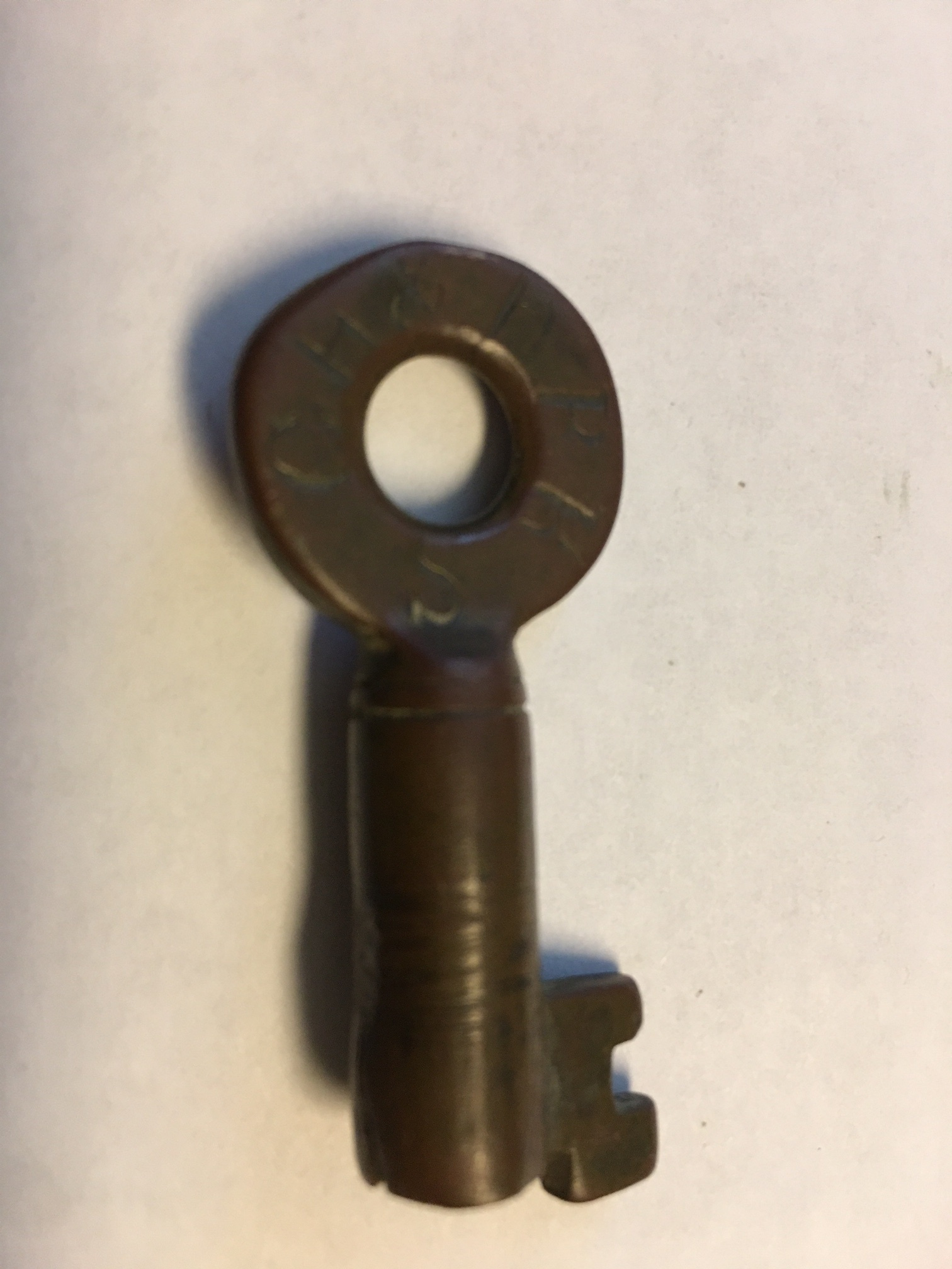 Cincinnati Hamilton & Dayton RR No hallmark Brass Switch Key CH&DRR