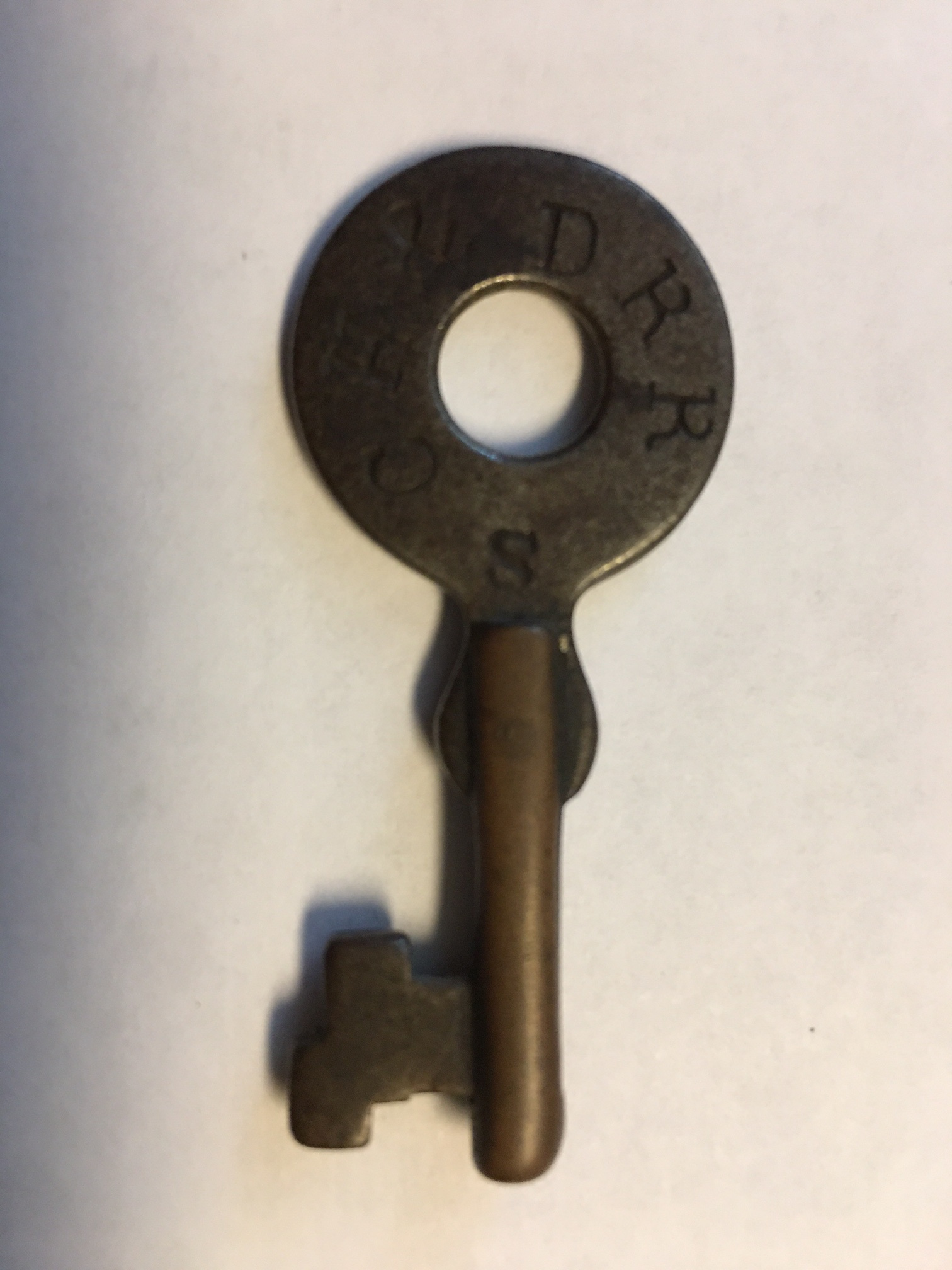Cincinnati Hamilton & Dayton RR No hallmark Steel Switch Key CH&DRR