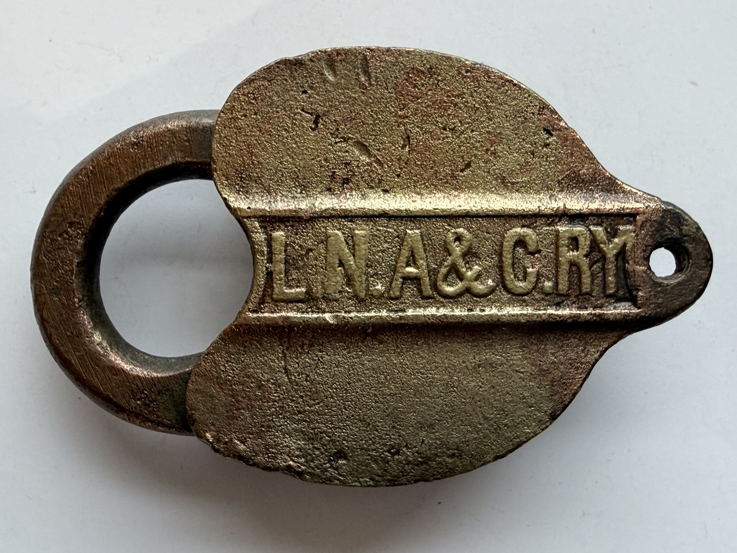 Louisville, New Albany & Chicago Railway Adams & Westlake (hexagon) Brass Switch LNA&CRY