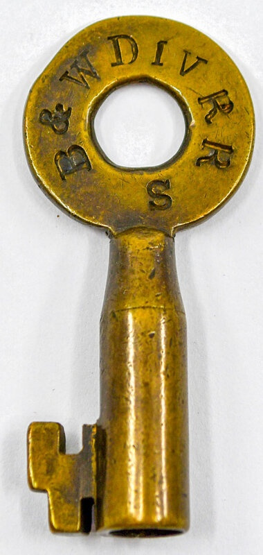 Boston & Worcester Div of the Boston & Albany RR Ritchie & Son Brass Switch B&W DIV RR