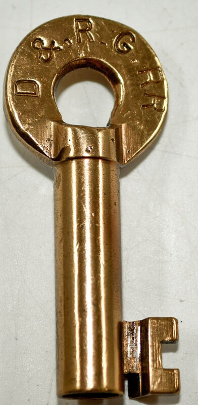 Denver & Rio Grande A&W shown in oval hallmark Brass Switch D&RG RR