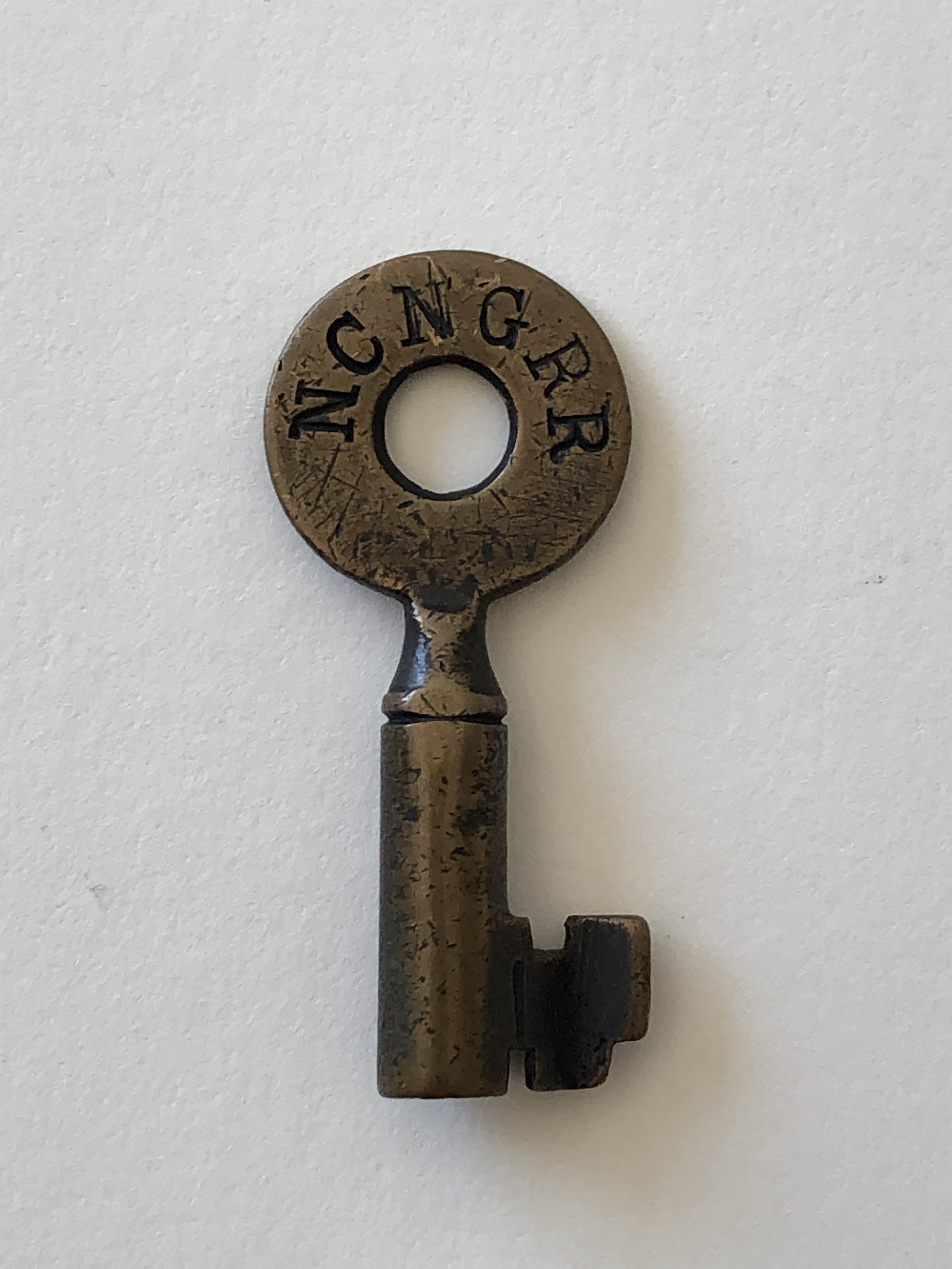 Nevada County Narrow Gauge RR Brass Switch Key NCNG RR