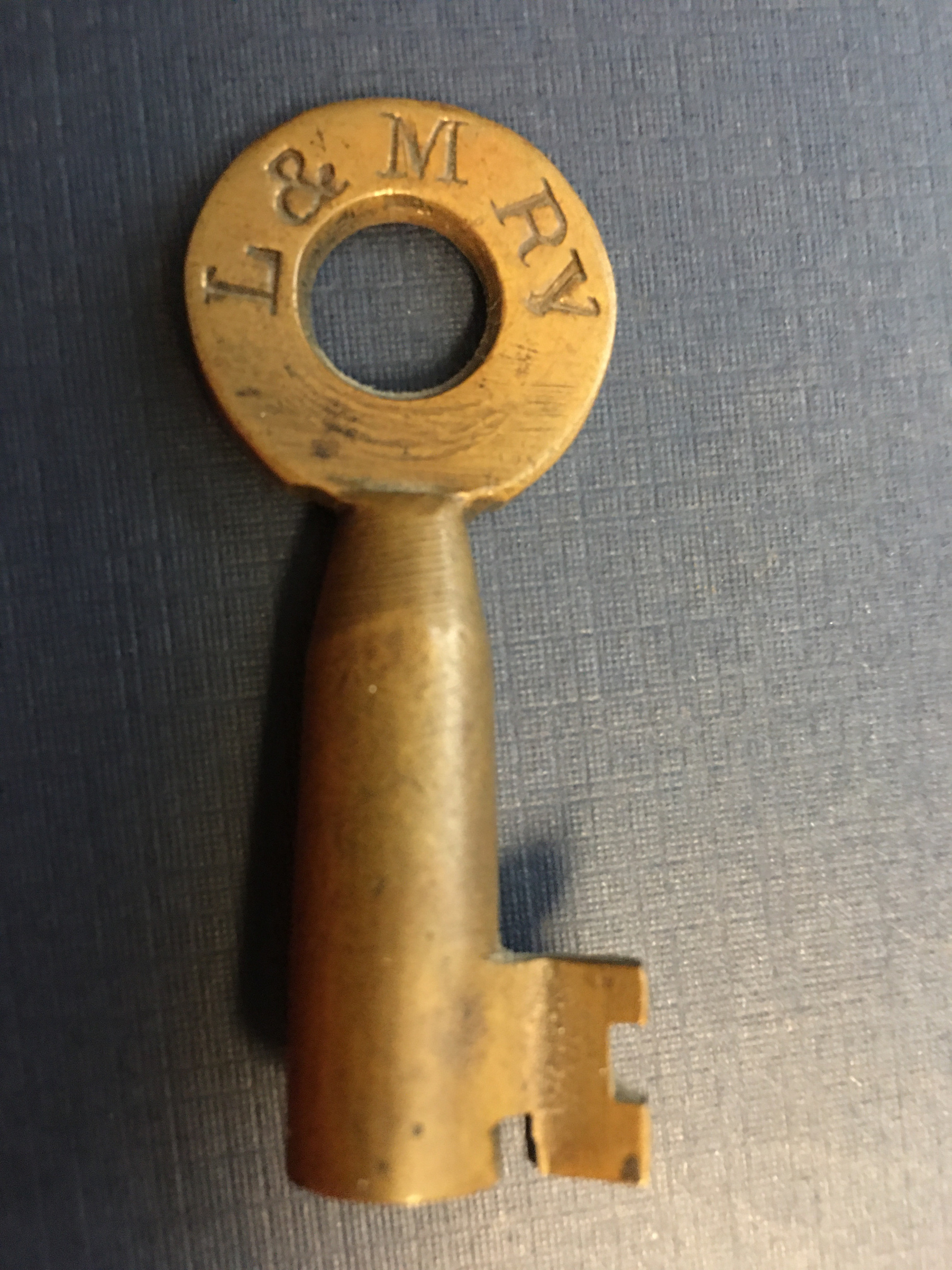 Litchfield & Madison Ry Brass Switch Key L&M Ry