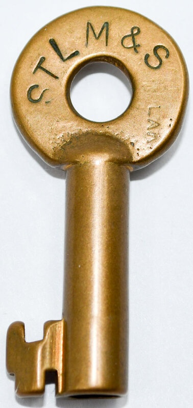 St Louis Memphis & Southern Adlake Brass Switch STL M&S