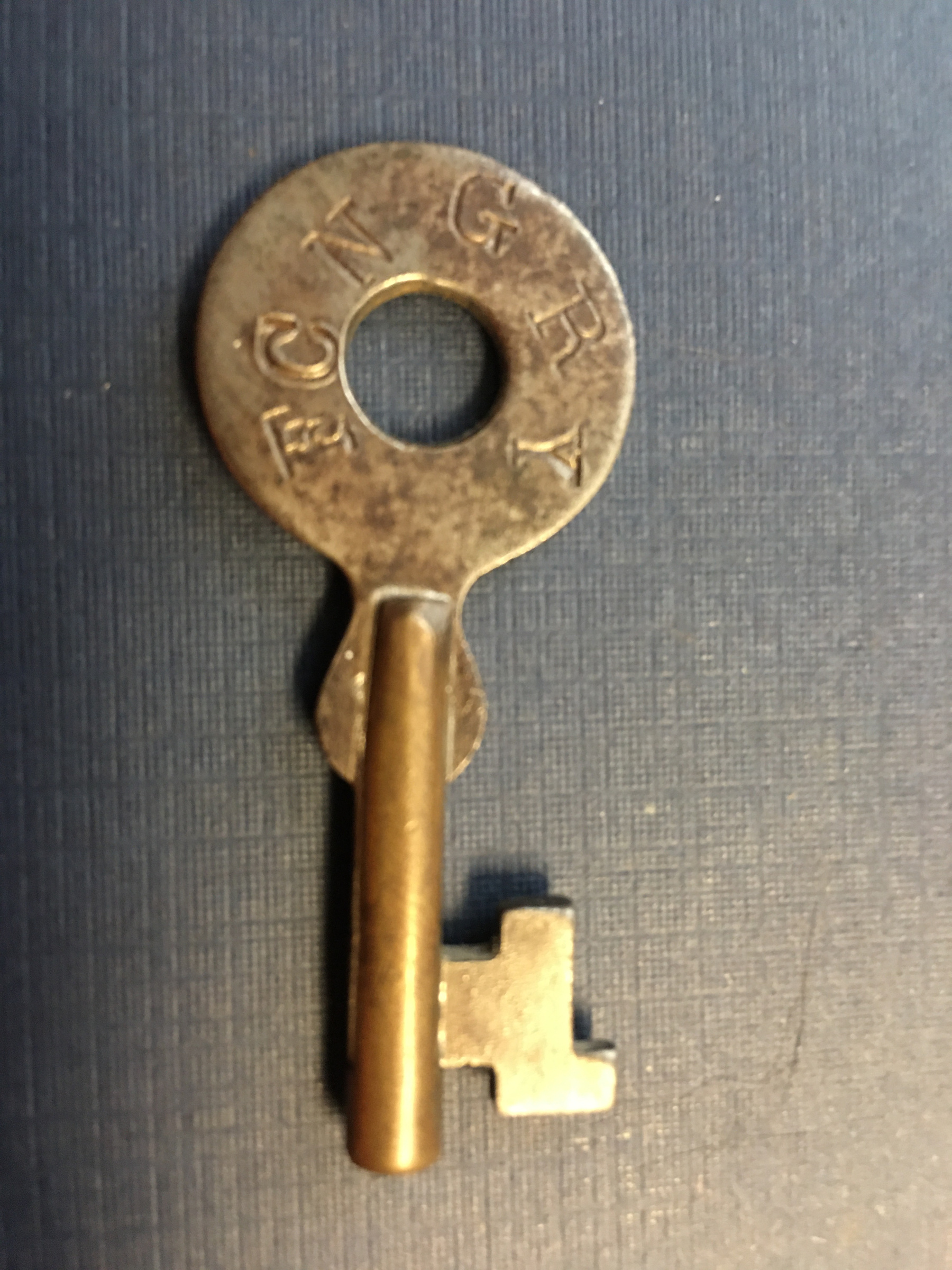 Fulton County Narrow Gauge Ry Steel snd brass Switch Key FCNG Ry