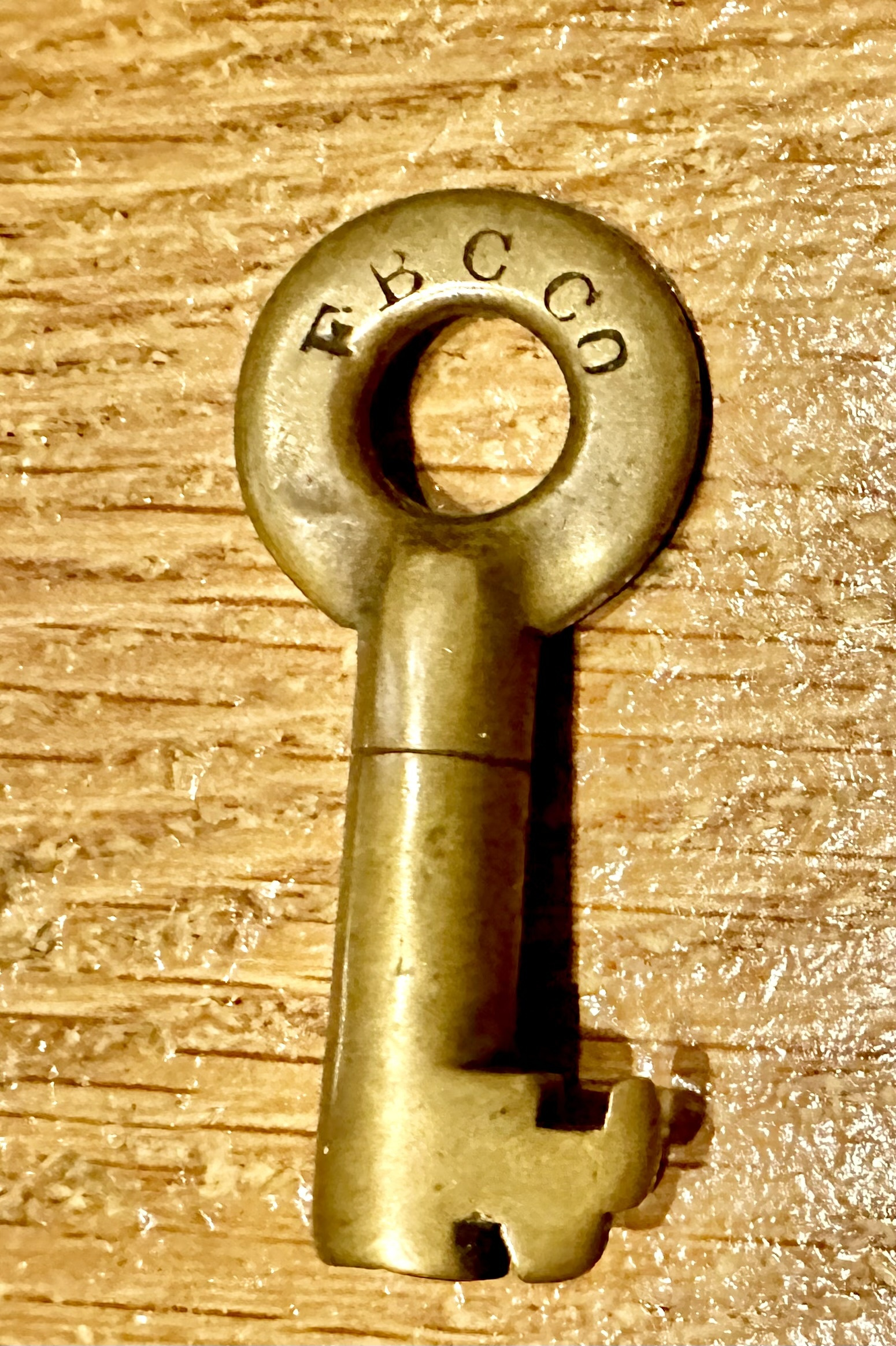 Fall Brook Coal Companty Brass Switch Key FBC Co