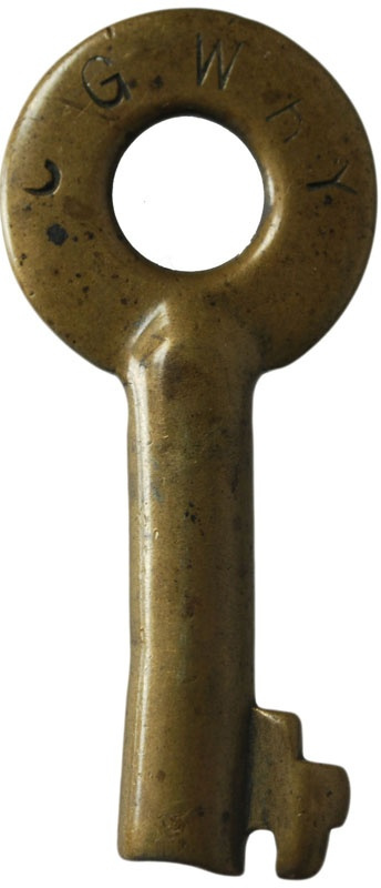 Chicago Great Western A&W in hexagon hallmark Brass Switch CGW RY