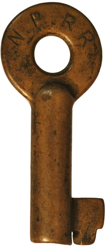 Northern Pacific A&W in hexagon hallmark Brass Switch NPRR