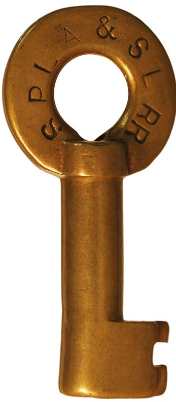 San Pedro Los Angeles & Salt Lake A&W in oval hallmark Brass Switch SPLA&SLRR