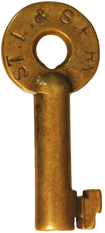 St Louis & San Francisco A&W in oval hallmark Brass Switch STL&SFRY