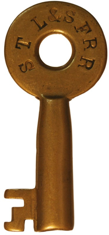 St Louis & San Francisco MM Buck & Co this beautiful early key has great marks Brass STL&SFRR